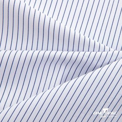 Ткань сорочечная Ронда, 115 г/м2, 58% пэ,42% хл, шир.150 см, цв.4-синяя, (арт.114) - купить в Миассе. Цена 306.69 руб.