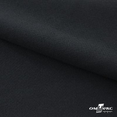 Трикотажное полотно "Капри" 100% полиэстр, 152см, 320 г/м2, чёрный, м - купить в Миассе. Цена 374 руб.