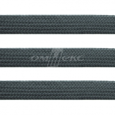 Шнур плетеный (плоский) d-12 мм, (уп.90+/-1м), 100% полиэстер, цв.272 - серый - купить в Миассе. Цена: 8.62 руб.