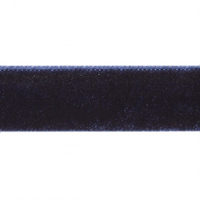 Лента бархатная нейлон, шир.12 мм, (упак. 45,7м), цв.180-т.синий - купить в Миассе. Цена: 411.60 руб.