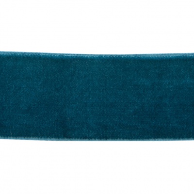 Лента бархатная нейлон, шир.25 мм, (упак. 45,7м), цв.65-изумруд - купить в Миассе. Цена: 981.09 руб.