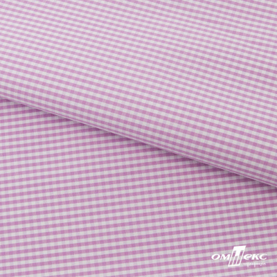 Ткань сорочечная Клетка Виши, 115 г/м2, 58% пэ,42% хл, шир.150 см, цв.1-розовый, (арт.111) - купить в Миассе. Цена 306.69 руб.