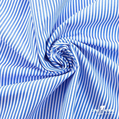 Ткань сорочечная Полоска Кенди, 115 г/м2, 58% пэ,42% хл, шир.150 см, цв.3-синий, (арт.110) - купить в Миассе. Цена 306.69 руб.