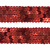 Тесьма с пайетками 3, шир. 20 мм/уп. 25+/-1 м, цвет красный - купить в Миассе. Цена: 778.19 руб.