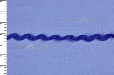 Тесьма плетеная "Вьюнчик"/синий - купить в Миассе. Цена: 40.72 руб.