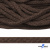 Шнур плетеный d-6 мм, 70% хлопок 30% полиэстер, уп.90+/-1 м, цв.1073-т.коричневый - купить в Миассе. Цена: 594 руб.