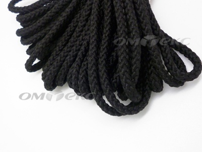 Шнур В-035 4 мм круп.плетение 100 м черный - купить в Миассе. Цена: 156.40 руб.