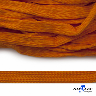 Шнур плетеный (плоский) d-12 мм, (уп.90+/-1м), 100% полиэстер, цв.267 - оранжевый - купить в Миассе. Цена: 8.62 руб.