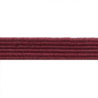 Резиновые нити с текстильным покрытием, шир. 6 мм ( упак.30 м/уп), цв.- 88-бордо - купить в Миассе. Цена: 155.22 руб.