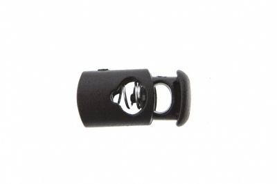 8021 Фиксатор пластиковый "Цилиндр", 20х10 мм, цвет чёрный - купить в Миассе. Цена: 1.31 руб.