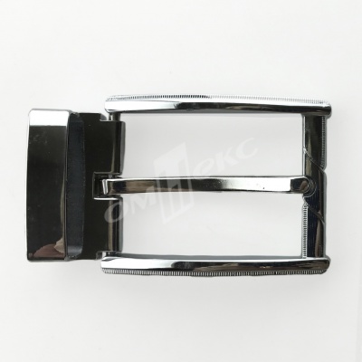 Пряжка металлическая для мужского ремня 845005А#2 (шир.ремня 40 мм), цв.-никель - купить в Миассе. Цена: 110.29 руб.
