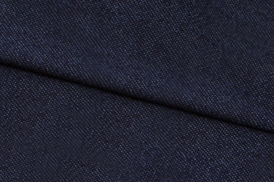 Ткань джинсовая №96, 160 гр/м2, шир.148см, цвет т.синий - купить в Миассе. Цена 350.42 руб.