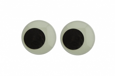 Глазки для игрушек, круглые, с бегающими зрачками, 40 мм/упак.20+/-2 шт, цв. -черно-белые - купить в Миассе. Цена: 158.73 руб.
