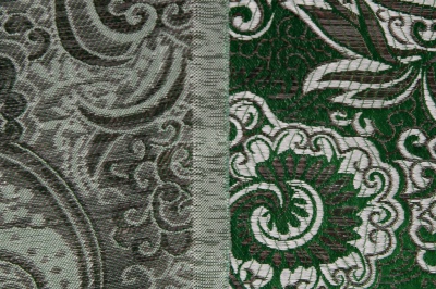 Ткань костюмная жаккард, 135 гр/м2, шир.150см, цвет зелёный№4 - купить в Миассе. Цена 441.94 руб.