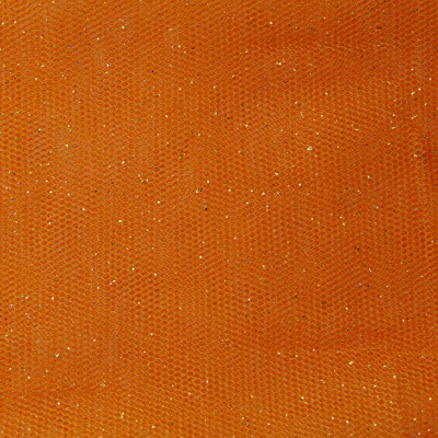 Сетка Глиттер, 24 г/м2, шир.145 см., оранжевый - купить в Миассе. Цена 117.24 руб.