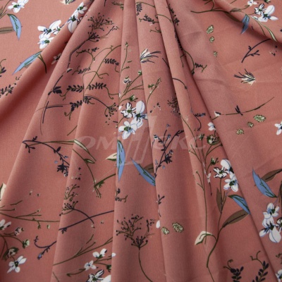 Плательная ткань "Фламенко" 2.1, 80 гр/м2, шир.150 см, принт растительный - купить в Миассе. Цена 311.05 руб.