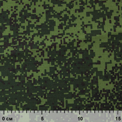Униформ Рип Стоп 80/20 полиэфир/хлопок, 205 г/м2,  принтованный темно-зеленый, ВО, шир. 150 см - купить в Миассе. Цена 191.15 руб.