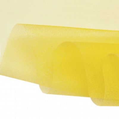 Фатин жесткий 16-68, 22 гр/м2, шир.180см, цвет жёлтый - купить в Миассе. Цена 89.29 руб.