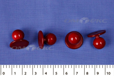 Пуговица поварская "Пукля", 10 мм, цвет красный - купить в Миассе. Цена: 2.28 руб.
