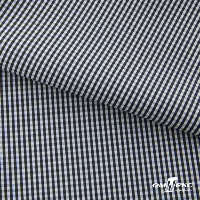 Ткань сорочечная Клетка Виши, 115 г/м2, 58% пэ,42% хл, шир.150 см, цв.6-черный, (арт.111) - купить в Миассе. Цена 306.69 руб.