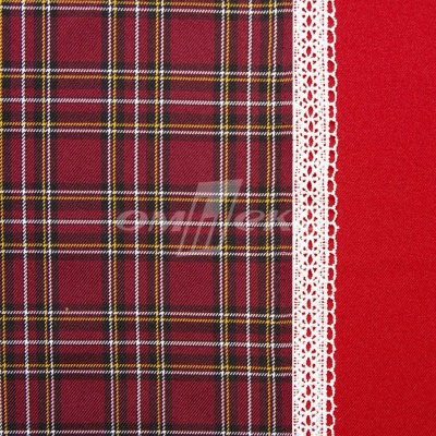 Ткань костюмная клетка 24379 2012, 230 гр/м2, шир.150см, цвет бордовый/бел/жел - купить в Миассе. Цена 539.74 руб.