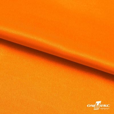 Поли креп-сатин 15-1263, 125 (+/-5) гр/м2, шир.150см, цвет оранжевый - купить в Миассе. Цена 155.57 руб.