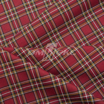 Ткань костюмная клетка 24379 2012, 230 гр/м2, шир.150см, цвет бордовый/бел/жел - купить в Миассе. Цена 539.74 руб.