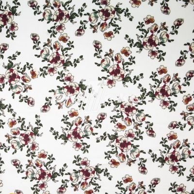 Плательная ткань "Фламенко" 23.1, 80 гр/м2, шир.150 см, принт растительный - купить в Миассе. Цена 264.56 руб.