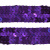 Тесьма с пайетками 12, шир. 20 мм/уп. 25+/-1 м, цвет фиолет - купить в Миассе. Цена: 786.13 руб.