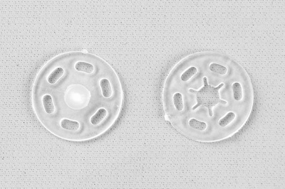Кнопки пришивные пластиковые 15 мм, блистер 24шт, цв.-прозрачные - купить в Миассе. Цена: 68.79 руб.
