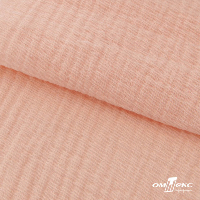 Ткань Муслин, 100% хлопок, 125 гр/м2, шир. 140 см #201 цв.(18)-розовый персик - купить в Миассе. Цена 464.97 руб.