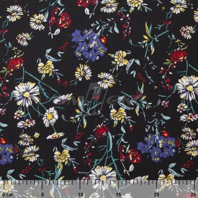 Плательная ткань "Фламенко" 6.2, 80 гр/м2, шир.150 см, принт растительный - купить в Миассе. Цена 239.03 руб.