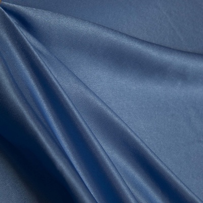 Поли креп-сатин 16-4132, 125 (+/-5) гр/м2, шир.150см, цвет голубой - купить в Миассе. Цена 155.57 руб.