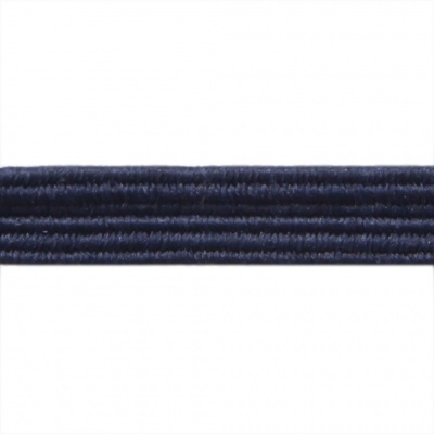 Резиновые нити с текстильным покрытием, шир. 6 мм ( упак.30 м/уп), цв.- 117-т.синий - купить в Миассе. Цена: 152.05 руб.