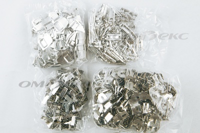 Крючки брючные 4 шипа "Стром" 144 шт. никель - купить в Миассе. Цена: 383.97 руб.