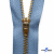 Молнии джинсовые металл т-5, 18 см латунь (YG), цв.-деним (231) - купить в Миассе. Цена: 22.80 руб.