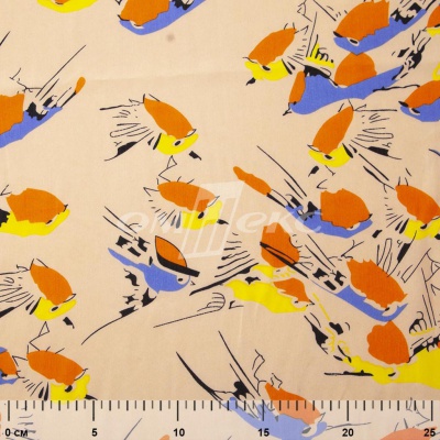 Плательная ткань "Софи" 14.1, 75 гр/м2, шир.150 см, принт птицы - купить в Миассе. Цена 241.49 руб.