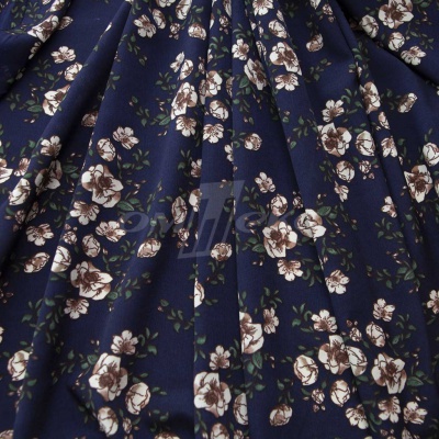 Плательная ткань "Фламенко" 3.2, 80 гр/м2, шир.150 см, принт растительный - купить в Миассе. Цена 239.03 руб.