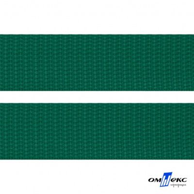 Зелёный- цв.876 -Текстильная лента-стропа 550 гр/м2 ,100% пэ шир.20 мм (боб.50+/-1 м) - купить в Миассе. Цена: 318.85 руб.