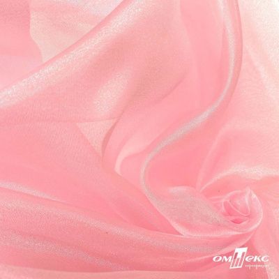 Ткань органза, 100% полиэстр, 28г/м2, шир. 150 см, цв. #47 розовая пудра - купить в Миассе. Цена 86.24 руб.