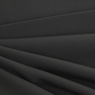 Костюмная ткань "Элис", 200 гр/м2, шир.150см, цвет чёрный - купить в Миассе. Цена 306.20 руб.