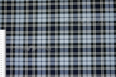Ткань костюмная клетка Т7274 2004, 220 гр/м2, шир.150см, цвет т.синий/гол/бел - купить в Миассе. Цена 