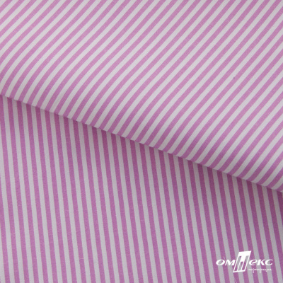 Ткань сорочечная Полоска Кенди, 115 г/м2, 58% пэ,42% хл, шир.150 см, цв.1-розовый, (арт.110) - купить в Миассе. Цена 306.69 руб.