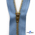 Молнии джинсовые металл т-4, 18 см латунь (YG), цв.-деним (231) - купить в Миассе. Цена: 21.57 руб.