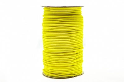 0370-1301-Шнур эластичный 3 мм, (уп.100+/-1м), цв.110 - желтый - купить в Миассе. Цена: 459.62 руб.