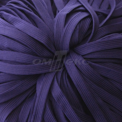 Шнур 15мм плоский (100+/-1м) №10 фиолетовый - купить в Миассе. Цена: 10.21 руб.