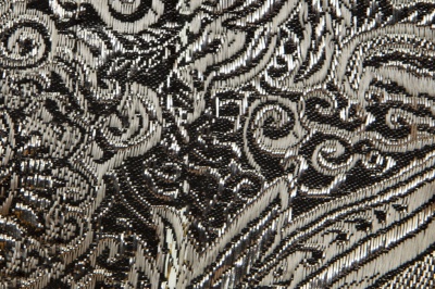 Ткань костюмная жаккард №11, 140 гр/м2, шир.150см, цвет тем.серебро - купить в Миассе. Цена 383.29 руб.