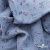 Ткань Муслин принт, 100% хлопок, 125 гр/м2, шир. 140 см, #2308 цв. 69 серо-голубой с цветком - купить в Миассе. Цена 413.11 руб.