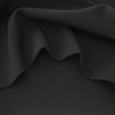 Костюмная ткань "Элис", 220 гр/м2, шир.150 см, цвет чёрный - купить в Миассе. Цена 308 руб.