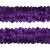 Тесьма с пайетками 12, шир. 30 мм/уп. 25+/-1 м, цвет фиолет - купить в Миассе. Цена: 1 098.48 руб.